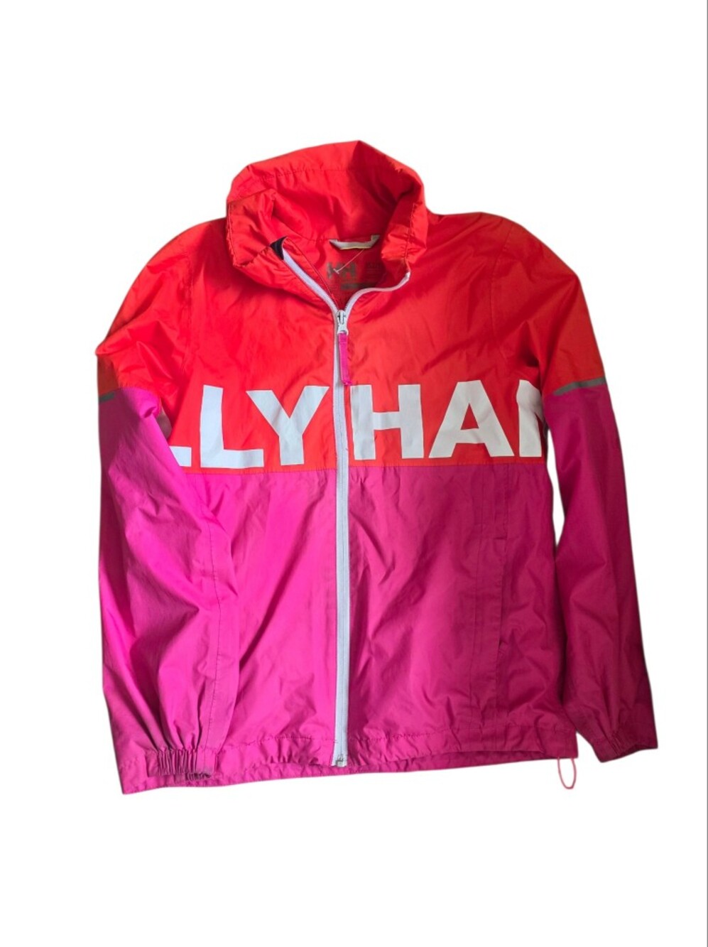 Helly Hansen Colorblock Wind Breaker Rain Jacket in Red & Pink